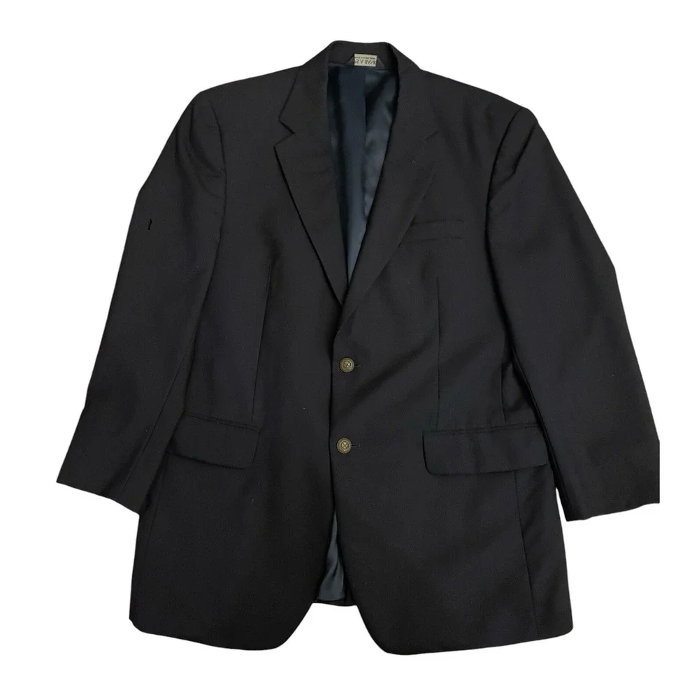 Jos. A. Bank Blazer Mens 42R Navy Good Wool Sportcoat